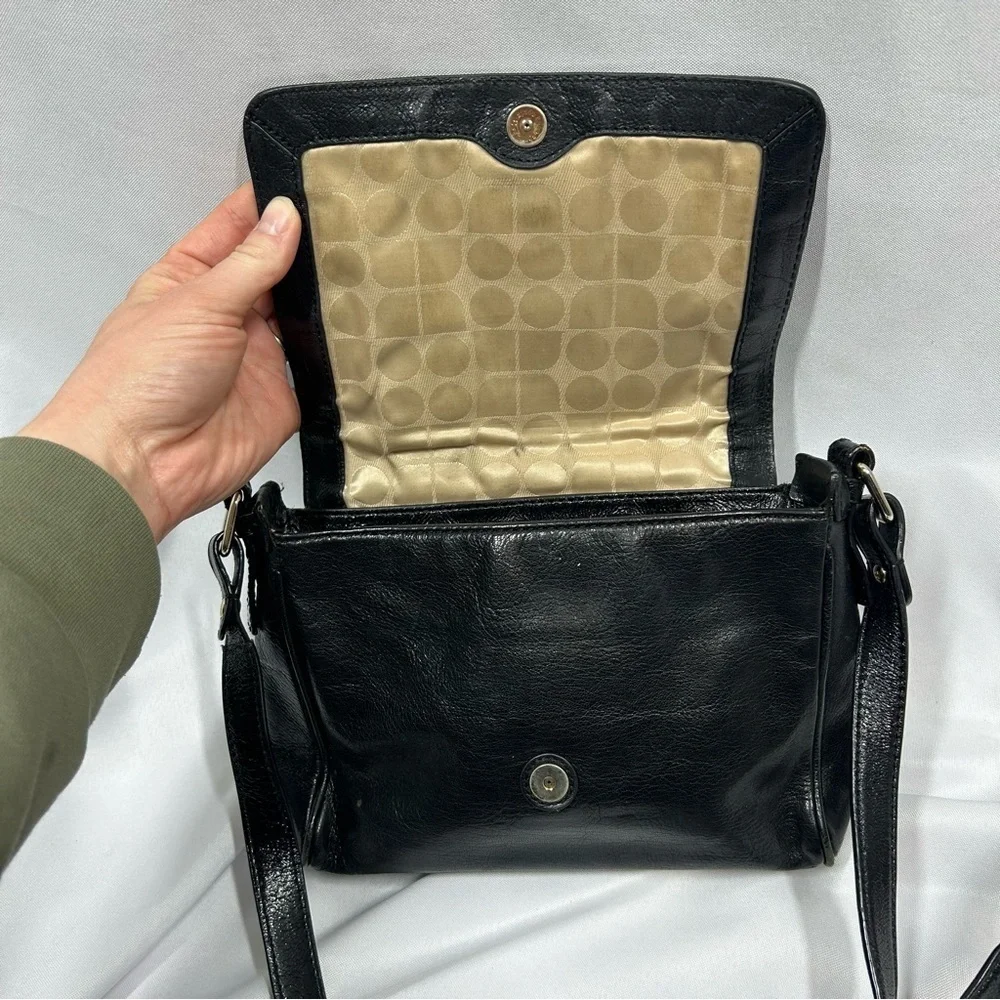 Kate Spade | Vintage Roland Park Kirk Crossbody Black Leather Purse Bag